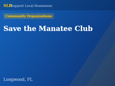 Save the Manatee Club — Community Organizations in Longwood, FL