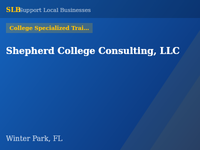 Shepherd College Consulting, LLC — College Specialized Training in Winter Park, FL