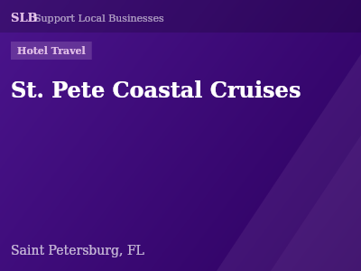 St. Pete Coastal Cruises — Hotel Travel in Saint Petersburg, FL