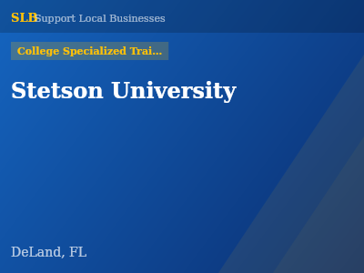 Stetson University — College Specialized Training in DeLand, FL