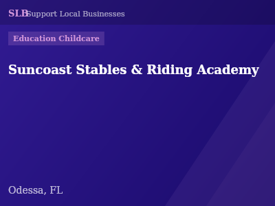 Suncoast Stables & Riding Academy — Education Childcare in Odessa, FL