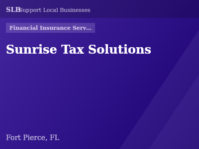 Sunrise Tax Solutions — Financial Insurance Services in Fort Pierce, FL