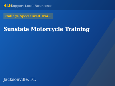 Sunstate Motorcycle Training — College Specialized Training in Jacksonville, FL