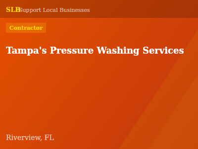 Tampa's Pressure Washing Services — Contractor in Riverview, FL