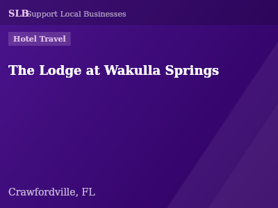 The Lodge at Wakulla Springs — Hotel Travel in Crawfordville, FL