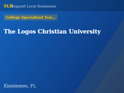 The Logos Christian University — College Specialized Training in Kissimmee, FL