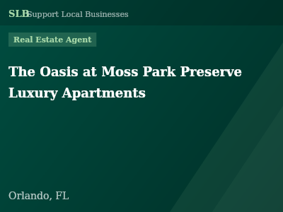 The Oasis at Moss Park Preserve Luxury Apartments — Real Estate Agent in Orlando, FL
