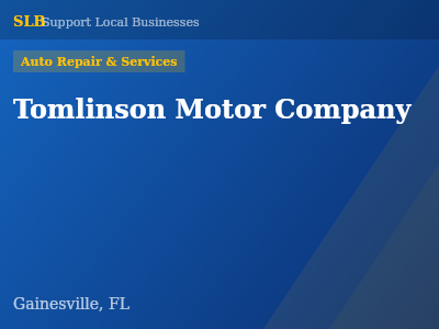 Tomlinson Motor Company — Auto Repair & Services in Gainesville, FL