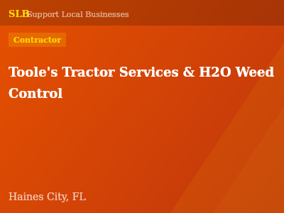 Toole's Tractor Services & H2O Weed Control — Contractor in Haines City, FL