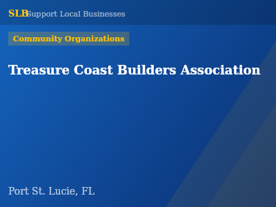 Treasure Coast Builders Association — Community Organizations in Port St. Lucie, FL