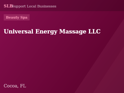 Universal Energy Massage LLC — Beauty Spa in Cocoa, FL