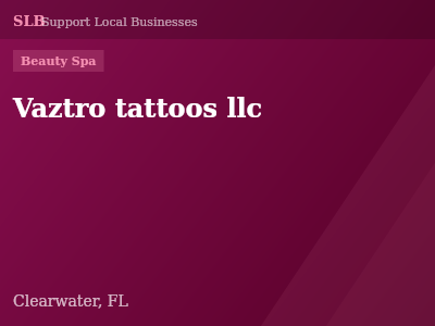 Vaztro tattoos llc — Beauty Spa in Clearwater, FL