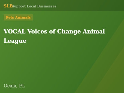 VOCAL Voices of Change Animal League — Pets Animals in Ocala, FL
