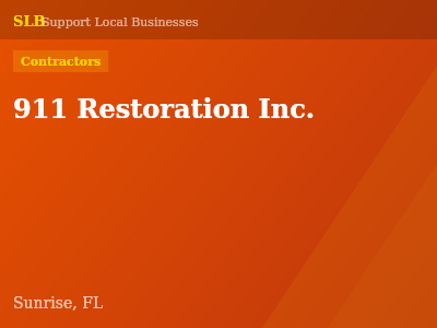 911 Restoration Inc. — Contractors in Sunrise, FL