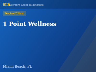 1 Point Wellness — Doctor/Clinic in Miami Beach, FL