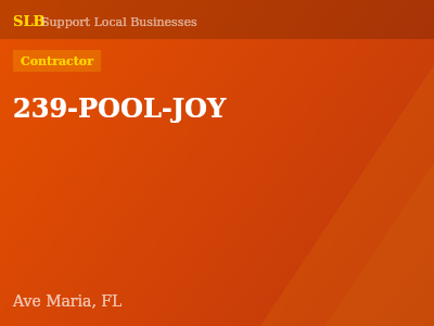 239-POOL-JOY — Contractor in Ave Maria, FL