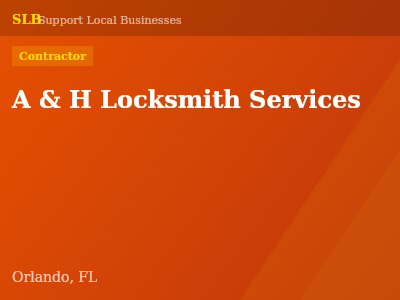 A & H Locksmith Services — Contractor in Orlando, FL