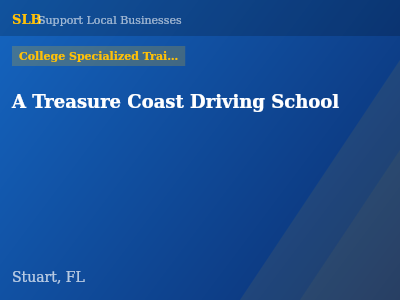 A Treasure Coast Driving School — College Specialized Training in Stuart, FL