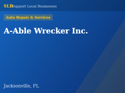 A-Able Wrecker Inc. — Auto Repair & Services in Jacksonville, FL