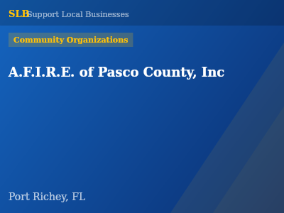 A.F.I.R.E. of Pasco County, Inc — Community Organizations in Port Richey, FL
