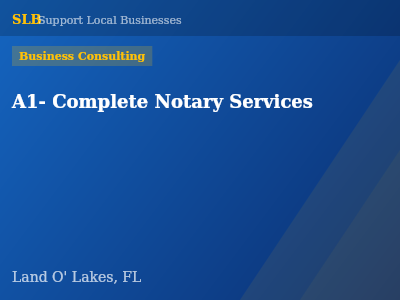 A1- Complete Notary Services — Business Consulting in Land O' Lakes, FL