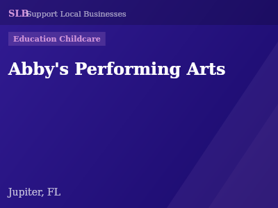 Abby's Performing Arts — Education Childcare in Jupiter, FL