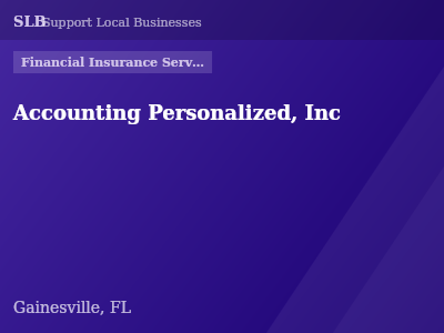 Accounting Personalized, Inc — Financial Insurance Services in Gainesville, FL