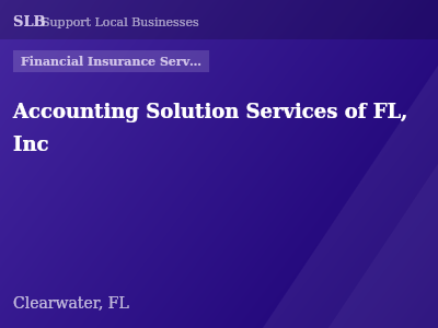 Accounting Solution Services of FL, Inc — Financial Insurance Services in Clearwater, FL