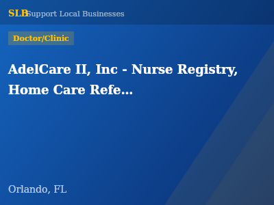 AdelCare II, Inc - Nurse Registry, Home Care Referral Services — Doctor/Clinic in Orlando, FL