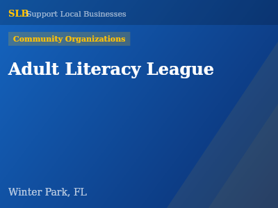 Adult Literacy League — Community Organizations in Winter Park, FL