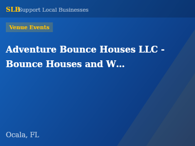 Adventure Bounce Houses LLC - Bounce Houses and Waterslides Rental — Venue Events in Ocala, FL
