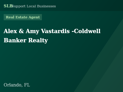 Alex & Amy Vastardis -Coldwell Banker Realty — Real Estate Agent in Orlando, FL