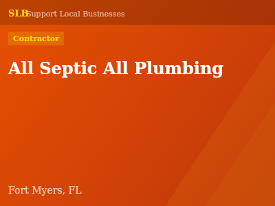 All Septic All Plumbing — Contractor in Fort Myers, FL