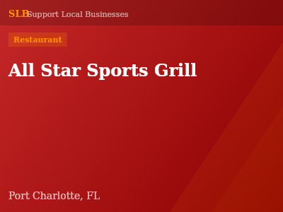 All Star Sports Grill — Restaurant in Port Charlotte, FL