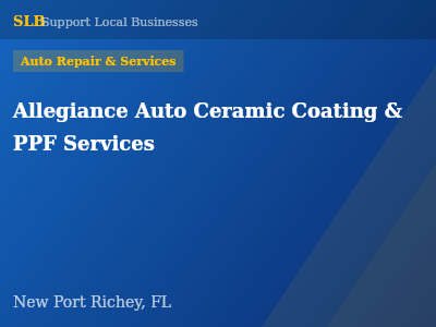 Allegiance Auto Ceramic Coating & PPF Services — Auto Repair & Services in New Port Richey, FL