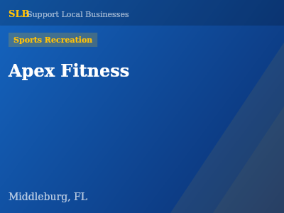 Apex Fitness — Sports Recreation in Middleburg, FL