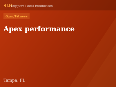 Apex performance — Gym/Fitness in Tampa, FL