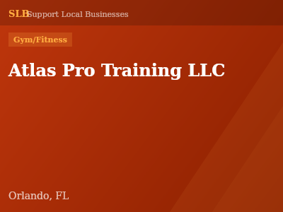 Atlas Pro Training LLC — Gym/Fitness in Orlando, FL