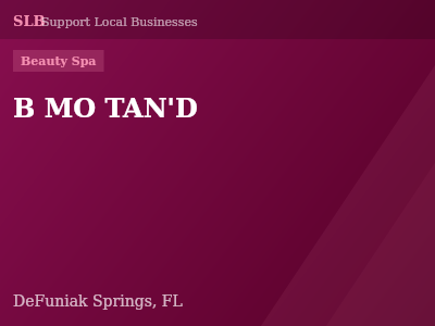 B MO TAN'D — Beauty Spa in DeFuniak Springs, FL