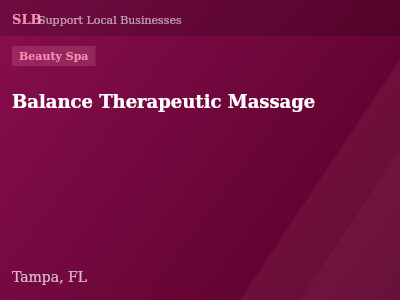 Balance Therapeutic Massage — Beauty Spa in Tampa, FL