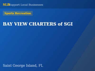 BAY VIEW CHARTERS of SGI — Sports Recreation in Saint George Island, FL
