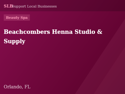 Beachcombers Henna Studio & Supply — Beauty Spa in Orlando, FL