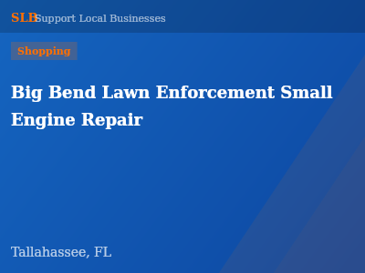 Big Bend Lawn Enforcement Small Engine Repair — Shopping in Tallahassee, FL
