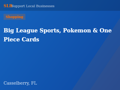 Big League Sports, Pokemon & One Piece Cards — Shopping in Casselberry, FL