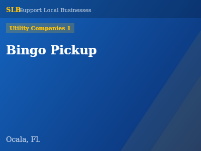 Bingo Pickup — Utility Companies 1 in Ocala, FL