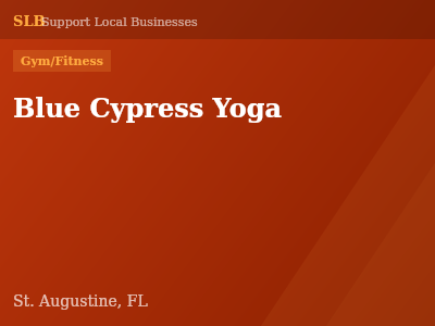 Blue Cypress Yoga — Gym/Fitness in St. Augustine, FL