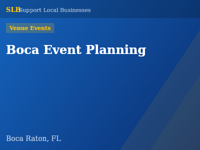 Boca Event Planning — Venue Events in Boca Raton, FL
