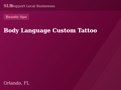 Body Language Custom Tattoo — Beauty Spa in Orlando, FL