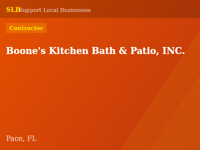 Boone's Kitchen Bath & Patio, INC. — Contractor in Pace, FL