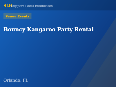 Bouncy Kangaroo Party Rental — Venue Events in Orlando, FL